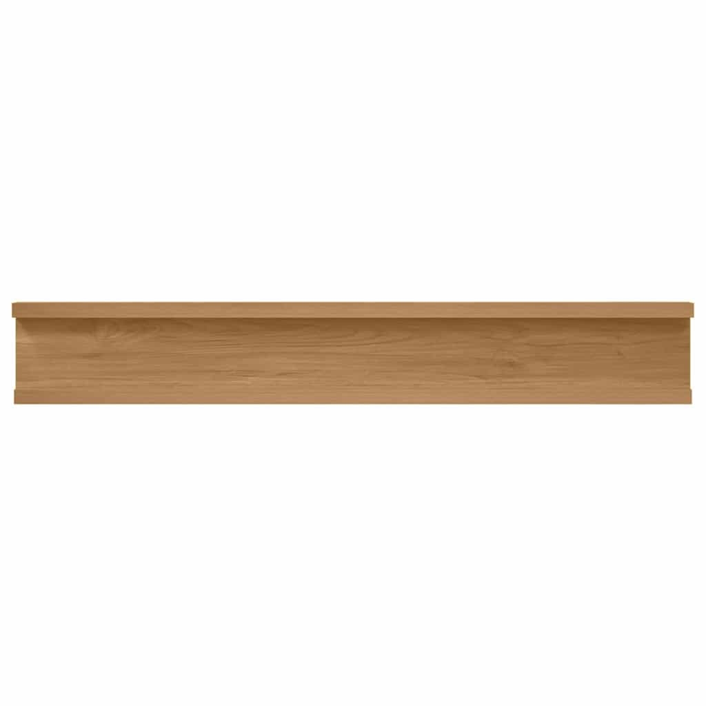Scaffale da parete con lo scaffale 2 pcs Marrone 60 x 9 x 3 cm