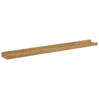Scaffale da parete con lo scaffale 2 pcs Marrone 80 x 9 x 3 cm