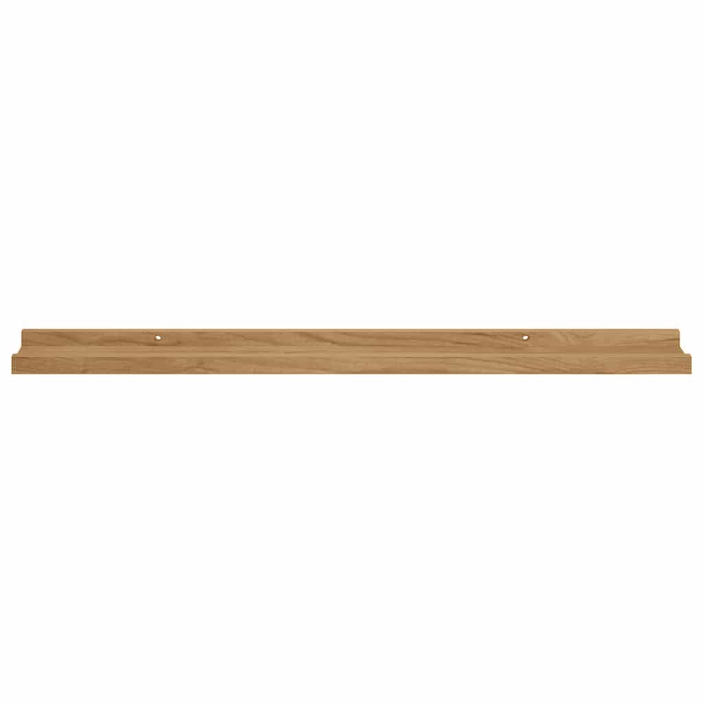 Scaffale da parete con lo scaffale 2 pcs Marrone 80 x 9 x 3 cm