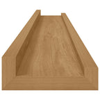 Scaffale da parete con lo scaffale 2 pcs Marrone 80 x 9 x 3 cm