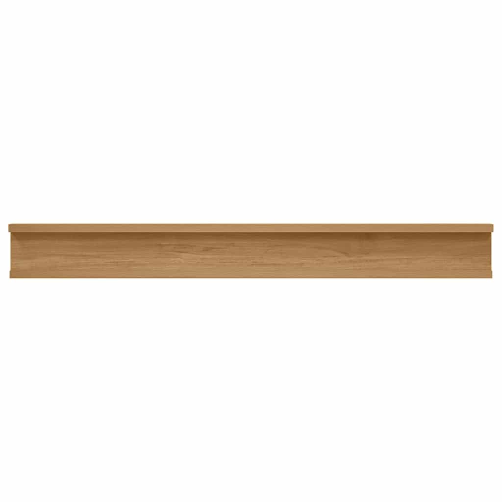Scaffale da parete con lo scaffale 2 pcs Marrone 80 x 9 x 3 cm