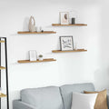 Scaffale da parete con lo scaffale 4 pcs Marrone 60 x 9 x 3 cm