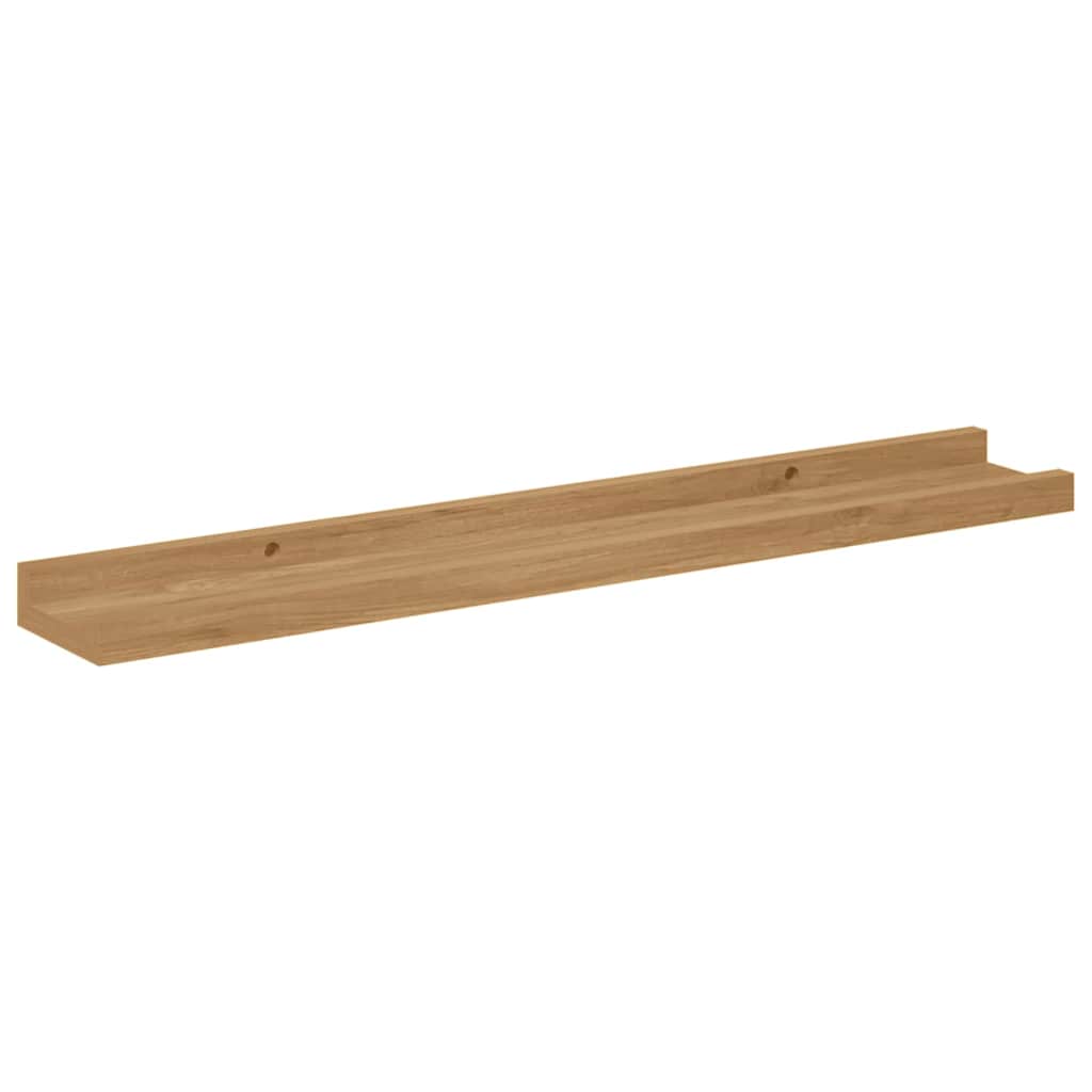 Scaffale da parete con lo scaffale 4 pcs Marrone 60 x 9 x 3 cm