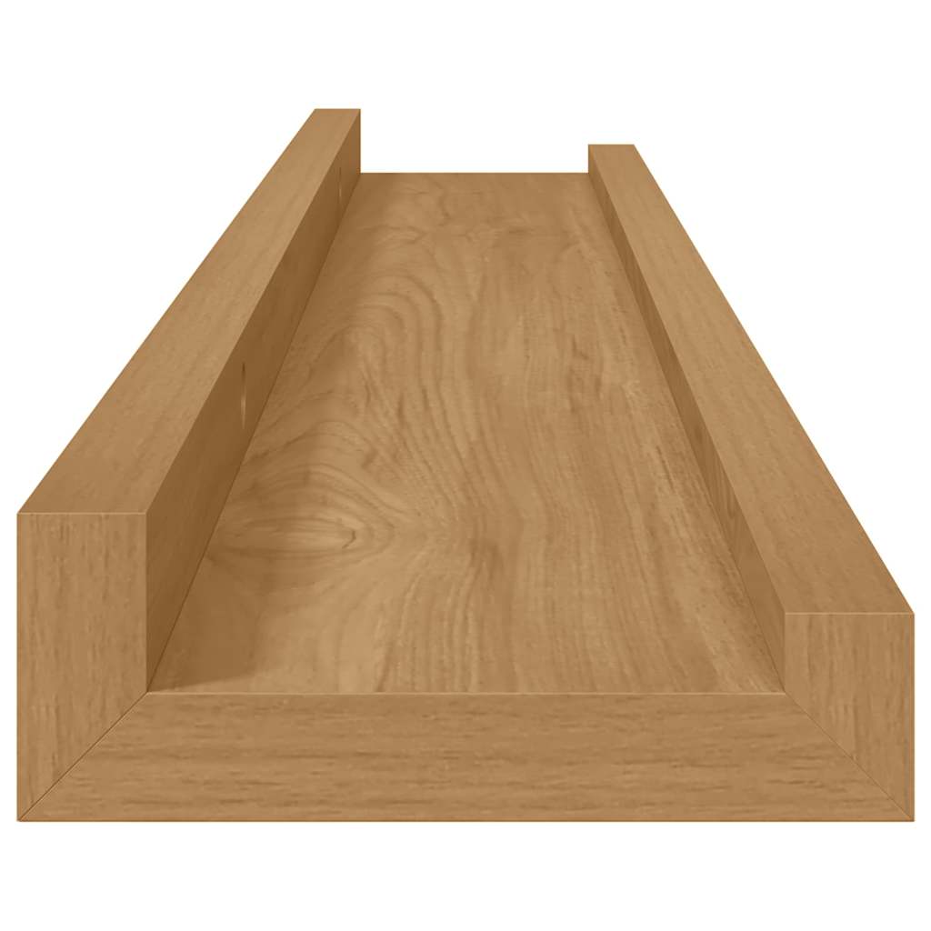 Scaffale da parete con lo scaffale 4 pcs Marrone 60 x 9 x 3 cm