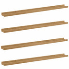 Scaffale da parete con lo scaffale 4 pcs Marrone 100 x 9 x 3 cm