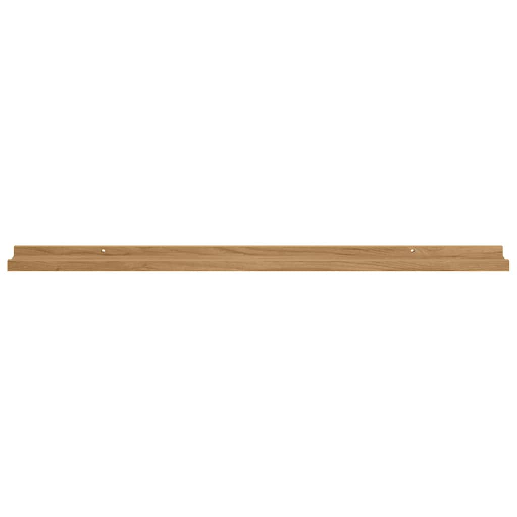 Scaffale da parete con lo scaffale 4 pcs Marrone 100 x 9 x 3 cm