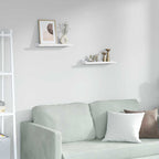 Scaffale da parete 2 pcs Marmo Bianco 40 x 9 x 3 cm
