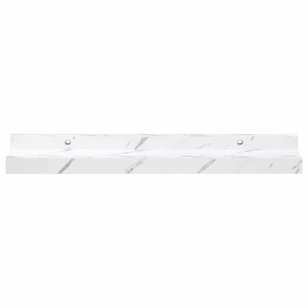 Scaffale da parete 2 pcs Marmo Bianco 40 x 9 x 3 cm