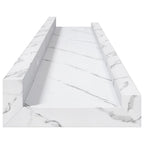 Scaffale da parete 2 pcs Marmo Bianco 60 x 9 x 3 cm