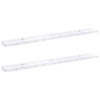 Scaffale da parete 2 pcs Marmo Bianco 100 x 9 x 3 cm