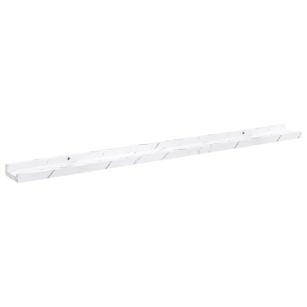 Scaffale da parete 2 pcs Marmo Bianco 100 x 9 x 3 cm