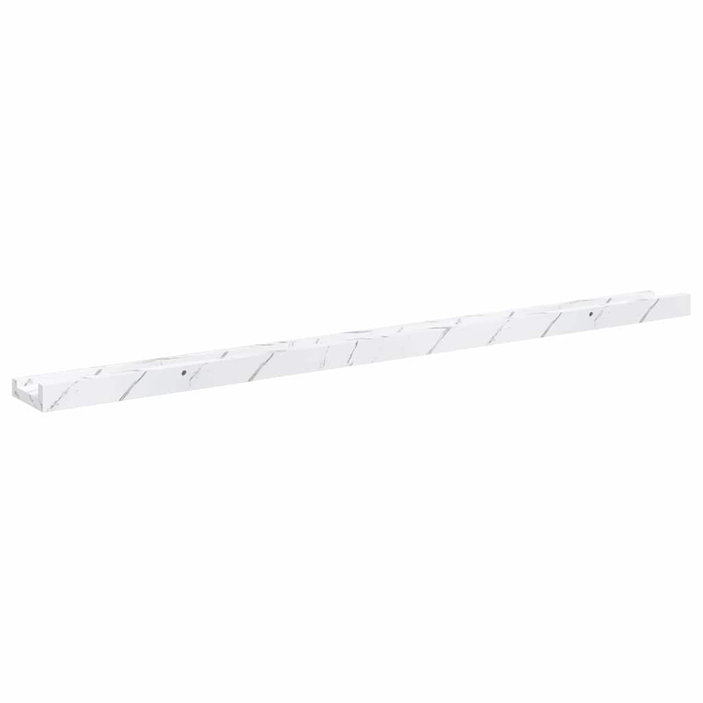 Scaffale da parete 2 pcs Marmo Bianco 100 x 9 x 3 cm