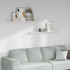Scaffale da parete 2 pcs Marmo Bianco 115 x 9 x 3 cm