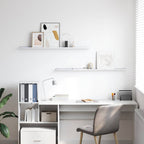 Scaffale da parete 2 pcs Marmo Bianco 115 x 9 x 3 cm
