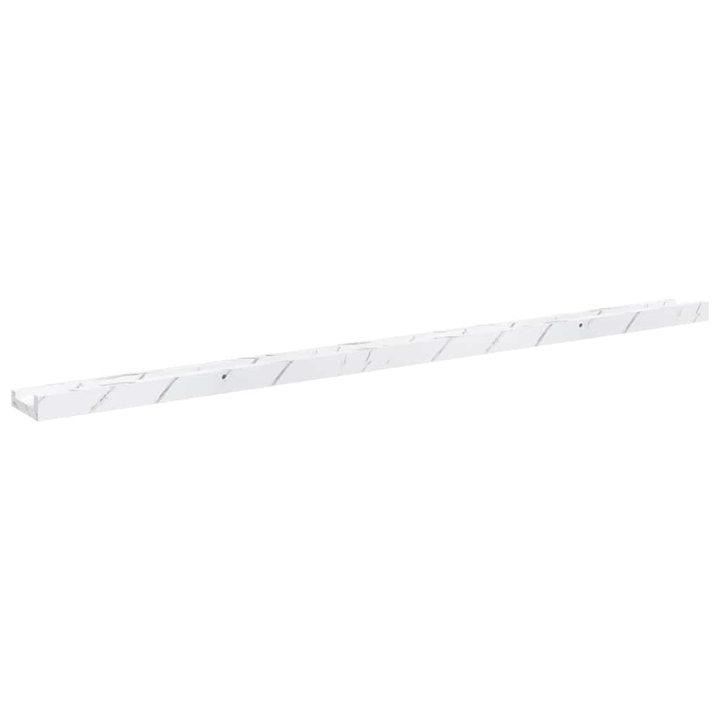 Scaffale da parete 2 pcs Marmo Bianco 115 x 9 x 3 cm