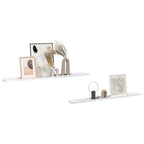 Scaffale da parete 2 pcs Marmo Bianco 115 x 9 x 3 cm