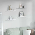 Scaffale da parete 4 pcs Marmo Bianco 40 x 9 x 3 cm