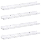 Scaffale da parete 4 pcs Marmo Bianco 60 x 9 x 3 cm