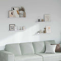 Scaffale da parete 4 pcs Marmo Bianco 80 x 9 x 3 cm