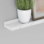 Scaffale da parete 4 pcs Marmo Bianco 100 x 9 x 3 cm