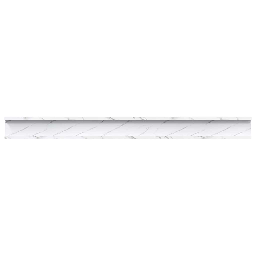 Scaffale da parete 4 pcs Marmo Bianco 100 x 9 x 3 cm