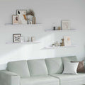 Scaffale da parete 4 pcs Marmo Bianco 115 x 9 x 3 cm