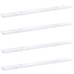 Scaffale da parete 4 pcs Marmo Bianco 115 x 9 x 3 cm