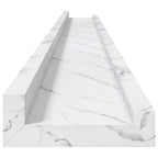 Scaffale da parete 4 pcs Marmo Bianco 115 x 9 x 3 cm