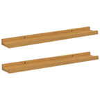 Scaffale da parete 2 pcs Beige 60 x 9 x 3 cm Legno multistrato