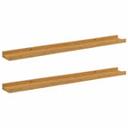 Scaffale da parete 2 pcs Beige 80 x 9 x 3 cm Legno multistrato