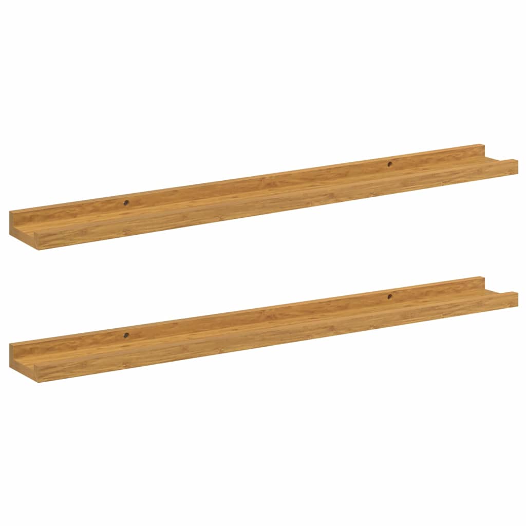 Scaffale da parete 2 pcs Beige 80 x 9 x 3 cm Legno multistrato