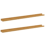 Scaffale da parete 2 pcs Beige 100 x 9 x 3 cm Legno multistrato