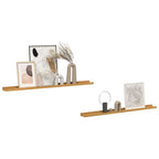 Scaffale da parete 2 pcs Beige 100 x 9 x 3 cm Legno multistrato
