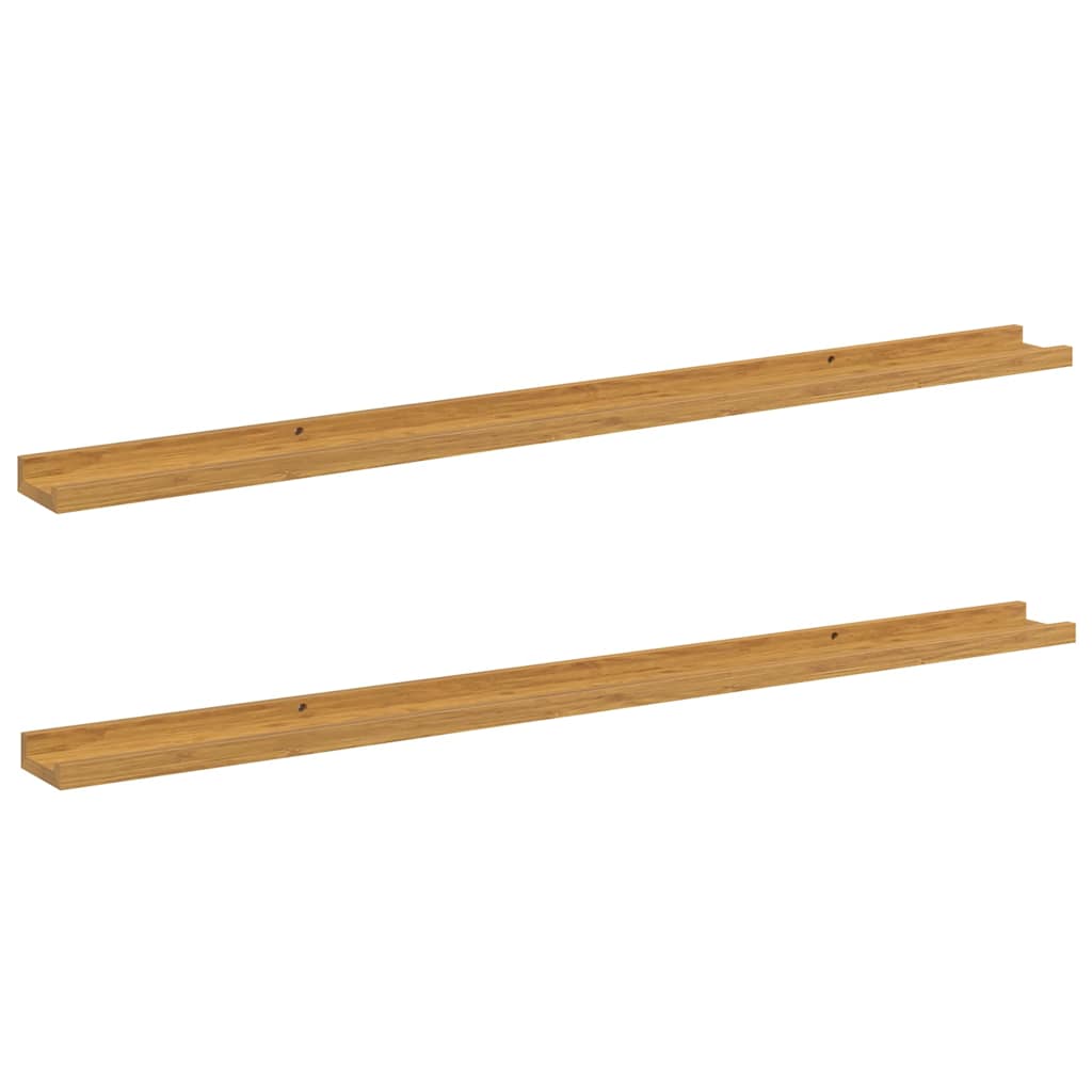 Scaffale da parete 2 pcs Beige 115 x 9 x 3 cm Legno multistrato