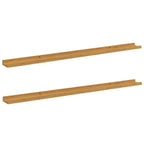Scaffale da parete 2 pcs Beige 115 x 9 x 3 cm Legno multistrato