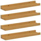 Scaffale da parete 4 pcs Beige 40 x 9 x 3 cm Legno multistrato
