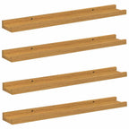 Scaffale da parete 4 pcs Beige 60 x 9 x 3 cm Legno multistrato