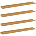 Scaffale da parete 4 pcs Beige 80 x 9 x 3 cm Legno multistrato