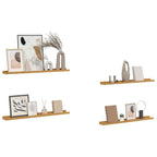 Scaffale da parete 4 pcs Beige 80 x 9 x 3 cm Legno multistrato