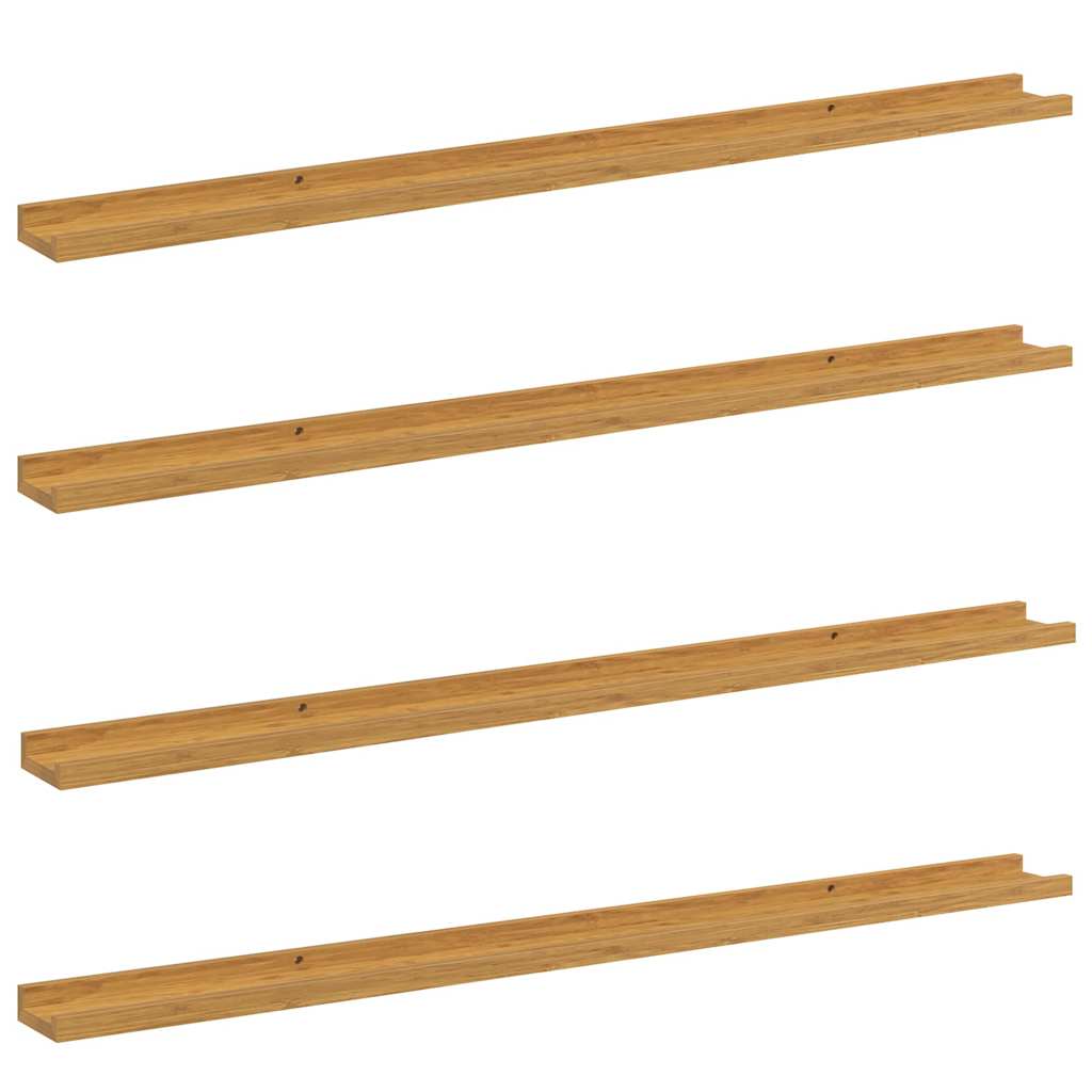 Scaffale da parete 4 pcs Beige 115 x 9 x 3 cm Legno multistrato