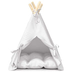 Tenda per animali con cuscino Bianco 40 x 40 x 50 cm Poliestere