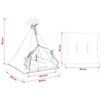 Tenda per animali con cuscino Bianco 40 x 40 x 50 cm Poliestere
