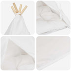 Tenda per animali con cuscino Bianco 50 x 50 x 60 cm Poliestere