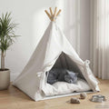 Tenda per animali con cuscino Bianco 50 x 50 x 60 cm Poliestere