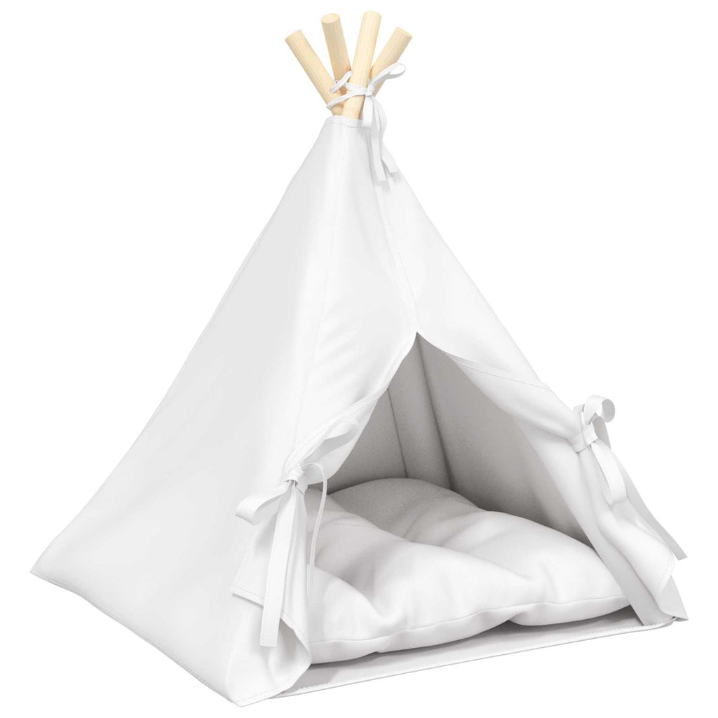 Tenda per animali con cuscino Bianco 50 x 50 x 60 cm Poliestere