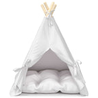 Tenda per animali con cuscino Bianco 50 x 50 x 60 cm Poliestere