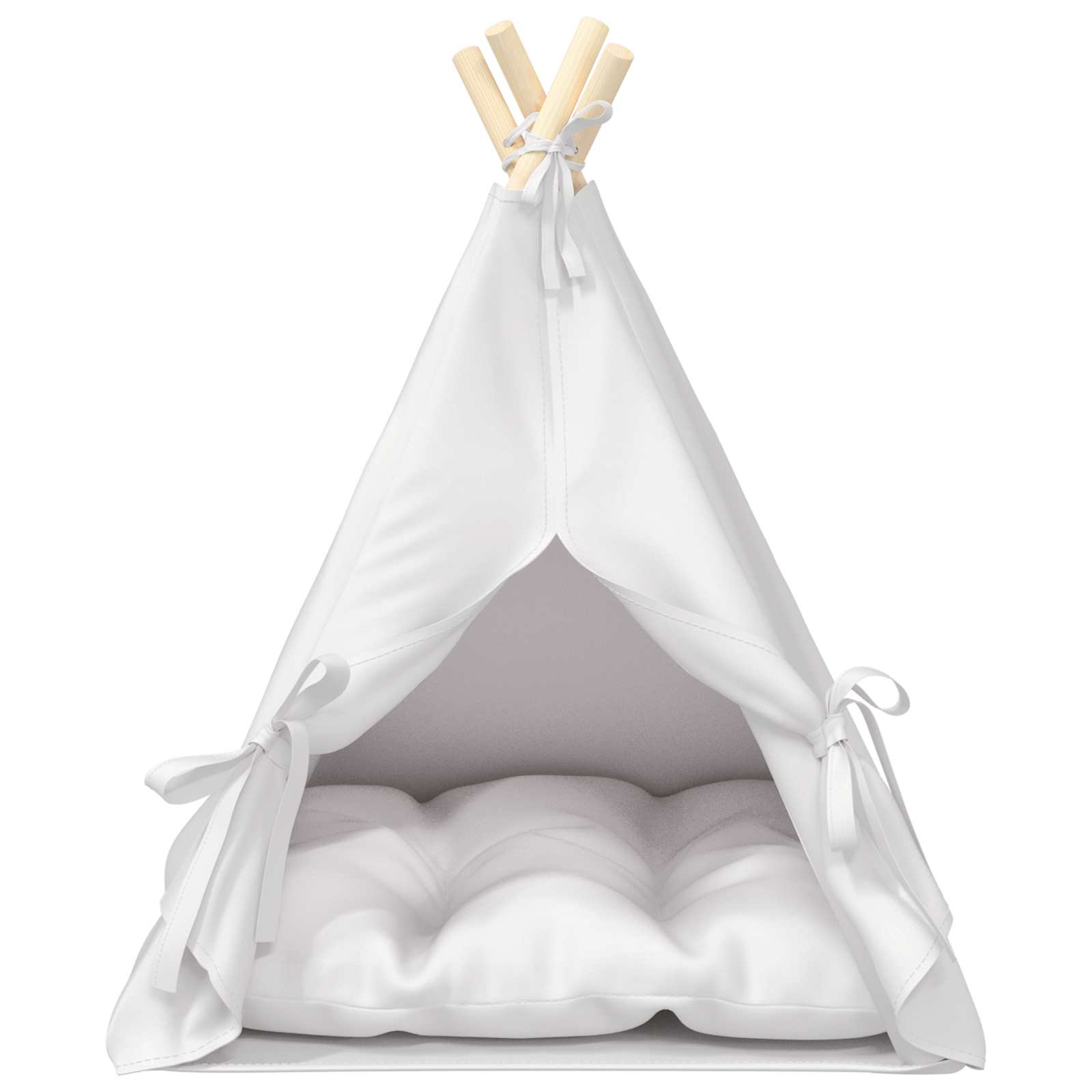 Tenda per animali con cuscino Bianco 50 x 50 x 60 cm Poliestere