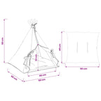 Tenda per animali con cuscino Bianco 50 x 50 x 60 cm Poliestere
