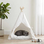 Tenda per animali con cuscino Bianco 60 x 60 x 70 cm Poliestere