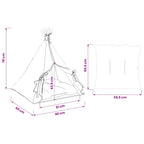 Tenda per animali con cuscino Bianco 60 x 60 x 70 cm Poliestere